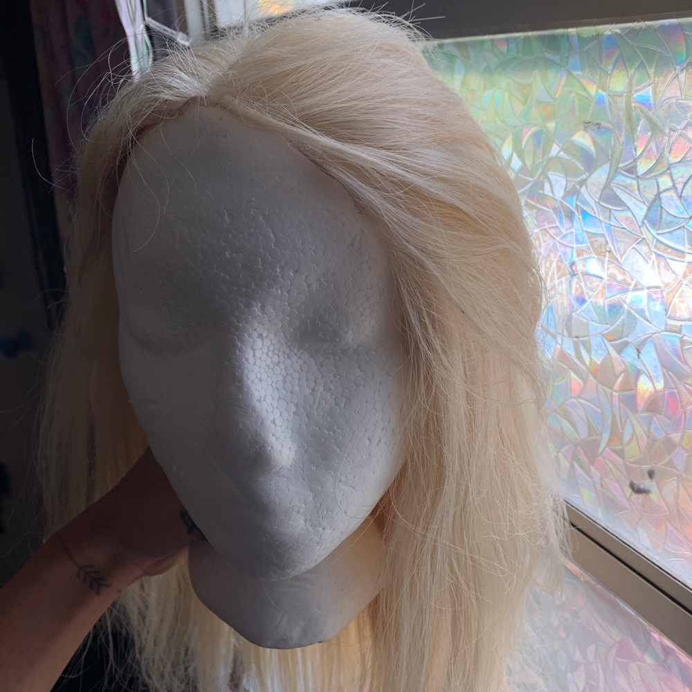 360 blonde human hair lace front wig